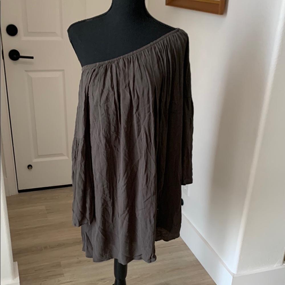 One Clothing Brown Strapless Dress